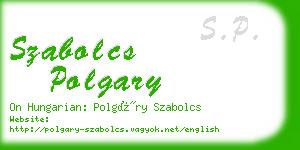 szabolcs polgary business card